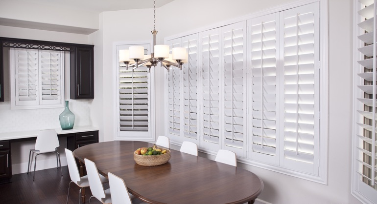 classic shutters in Fort Lauderdale dining room